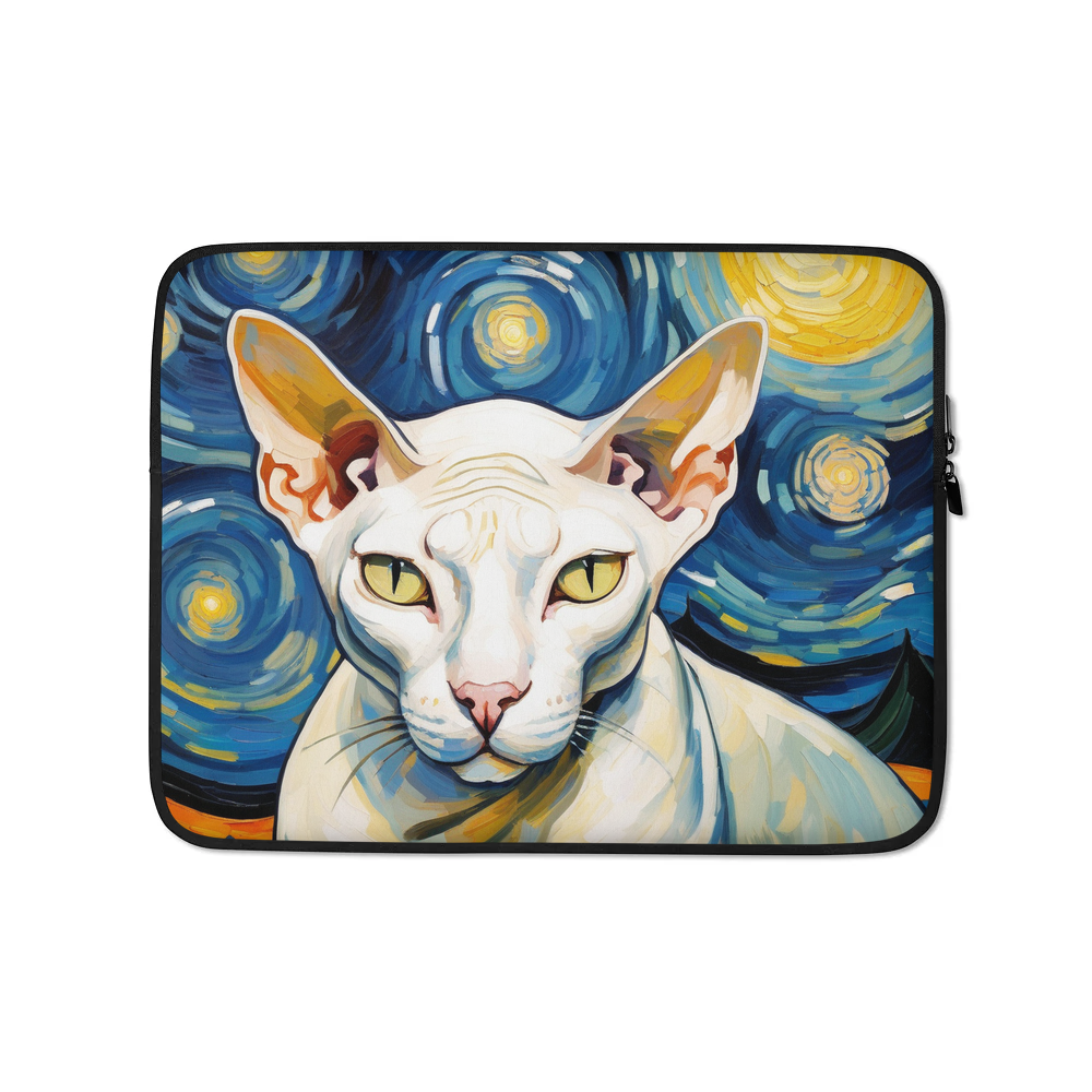 PugMug Custom White Sphynx Cat Laptop Sleeve