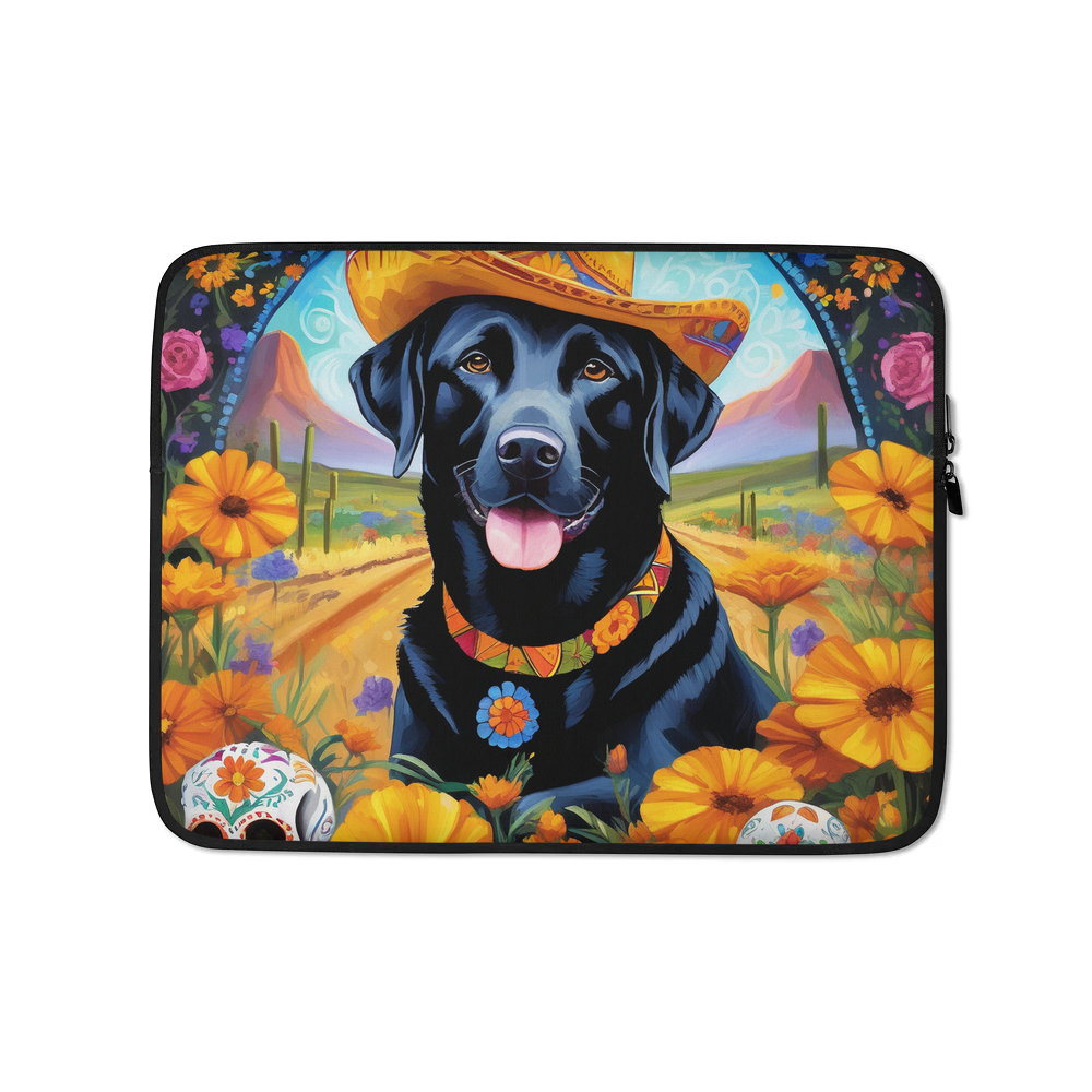 PugMug Custom Black Labrador Retriever Laptop Sleeve