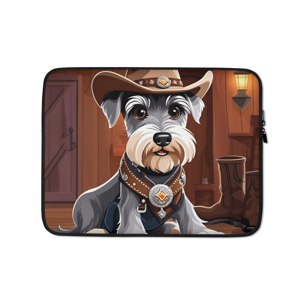 PugMug Custom Miniature Schnauzer Laptop Sleeve