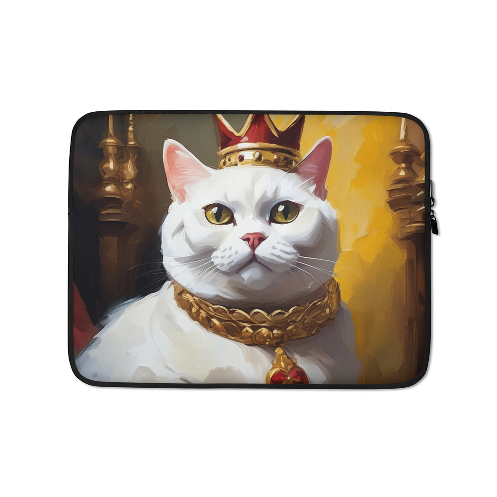 PugMug Custom White British Shorthair Cat Laptop Sleeve