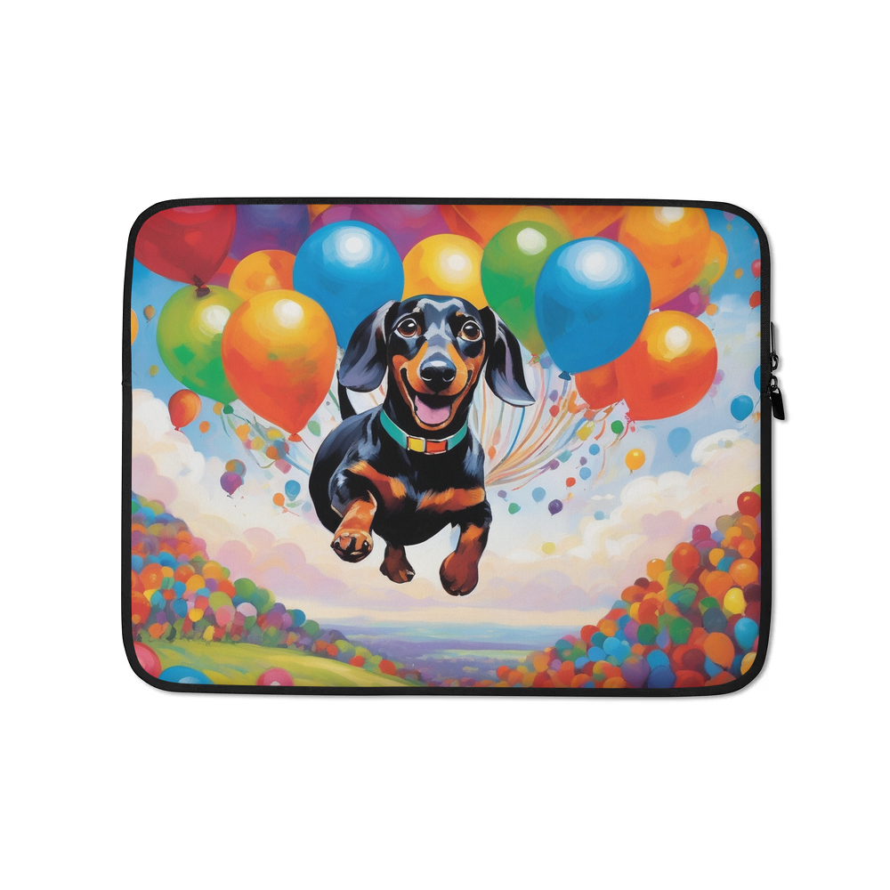 PugMug Custom Black Dachshund Laptop Sleeve