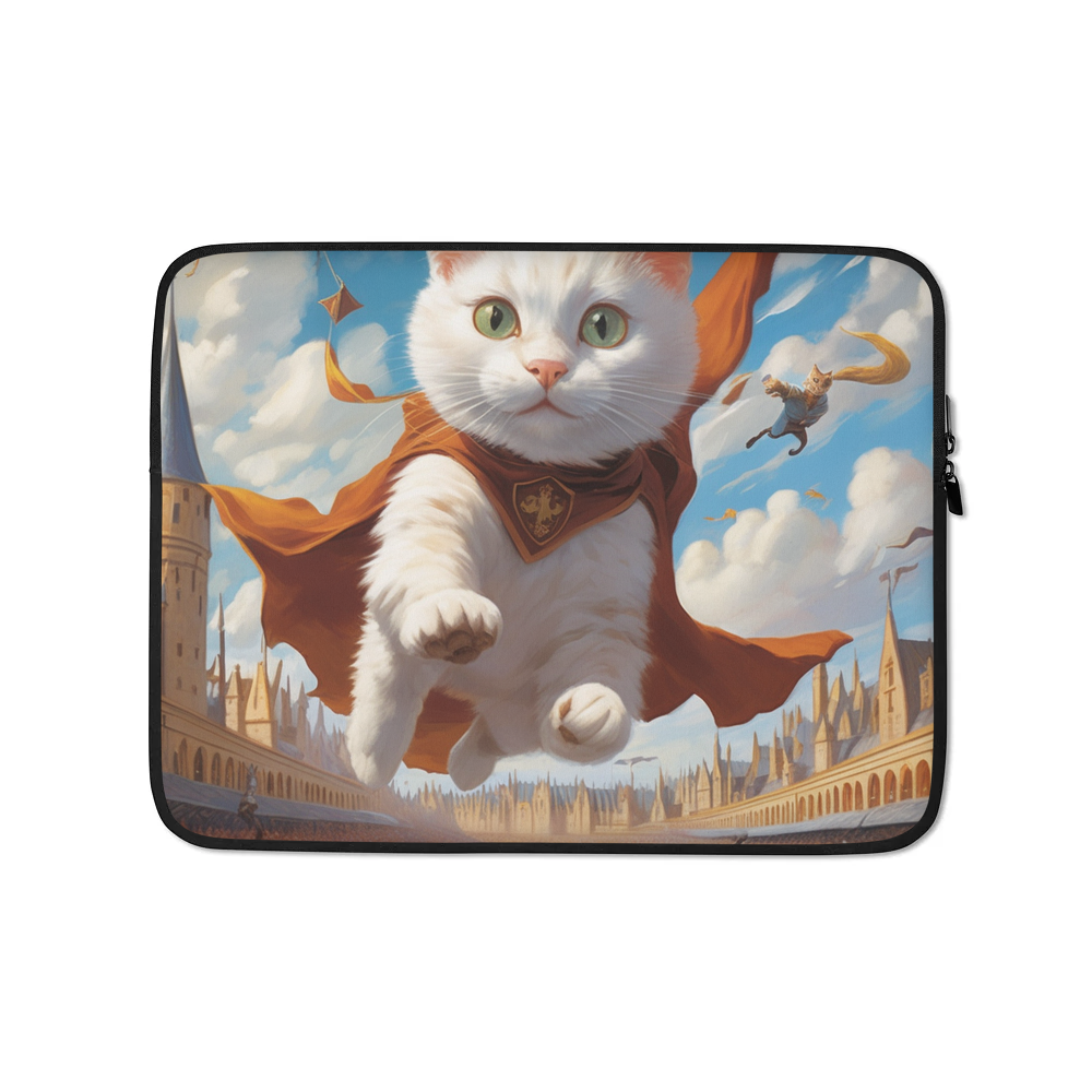PugMug Custom White Companion Cat Laptop Sleeve
