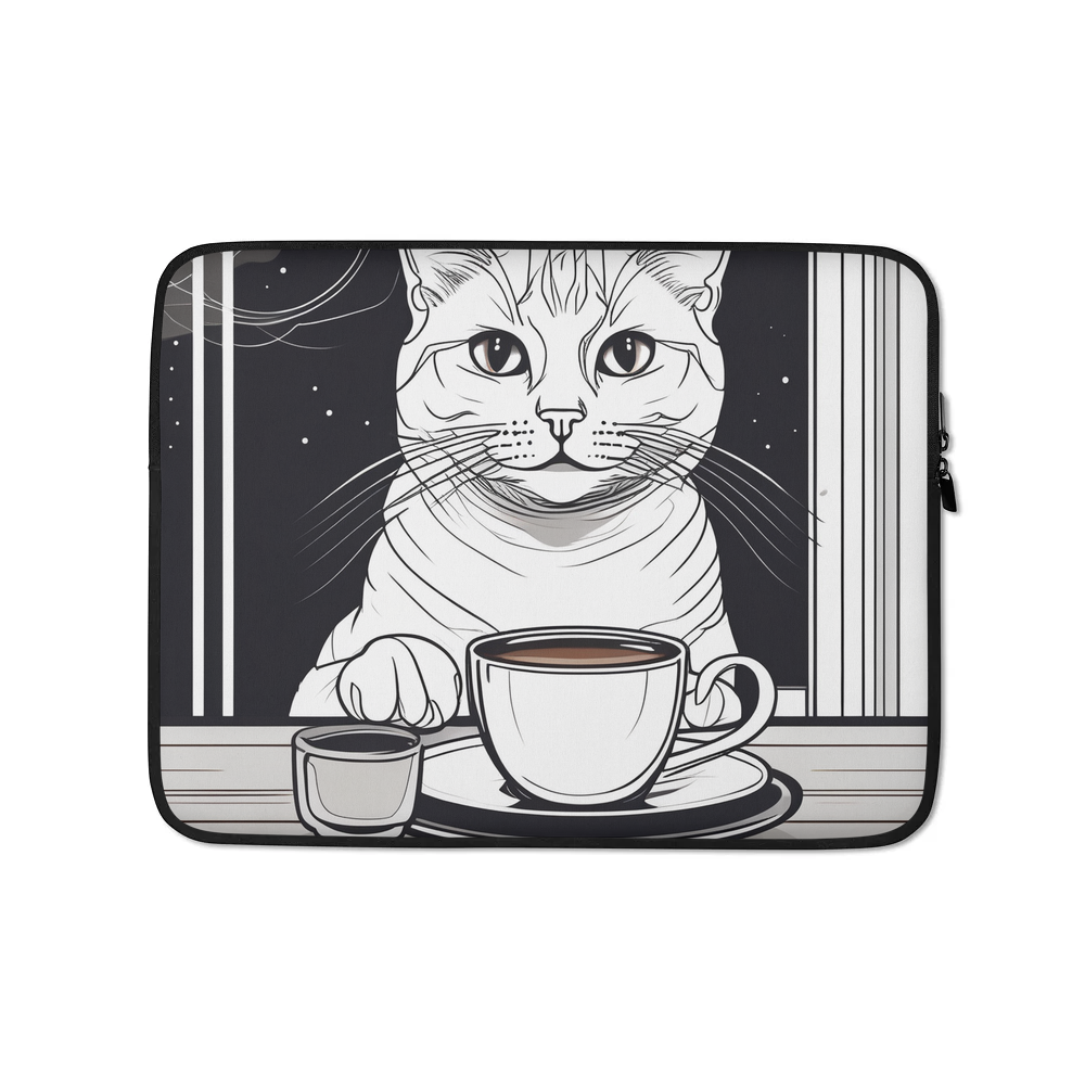 PugMug Custom White Companion Cat Laptop Sleeve