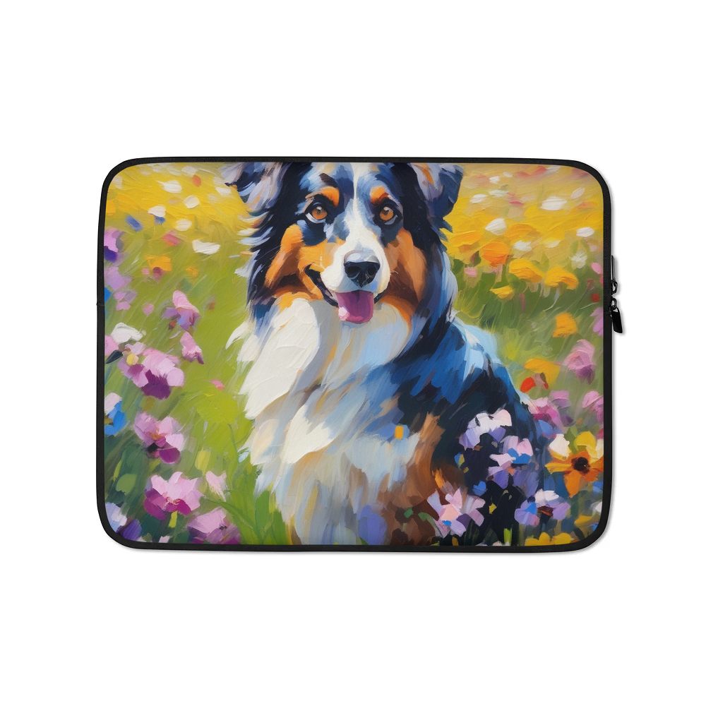 PugMug Custom Miniature American Shepherd Laptop Sleeve