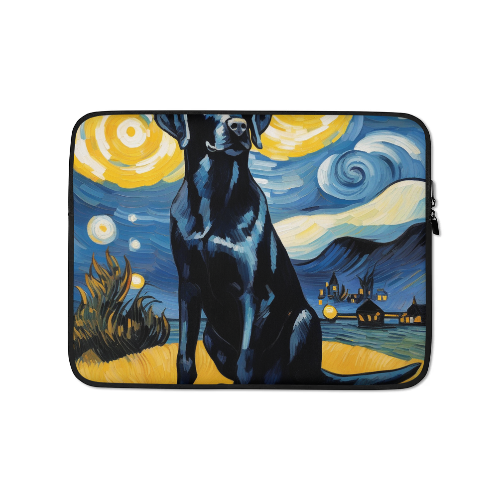 PugMug Custom Black Labrador Retriever Laptop Sleeve