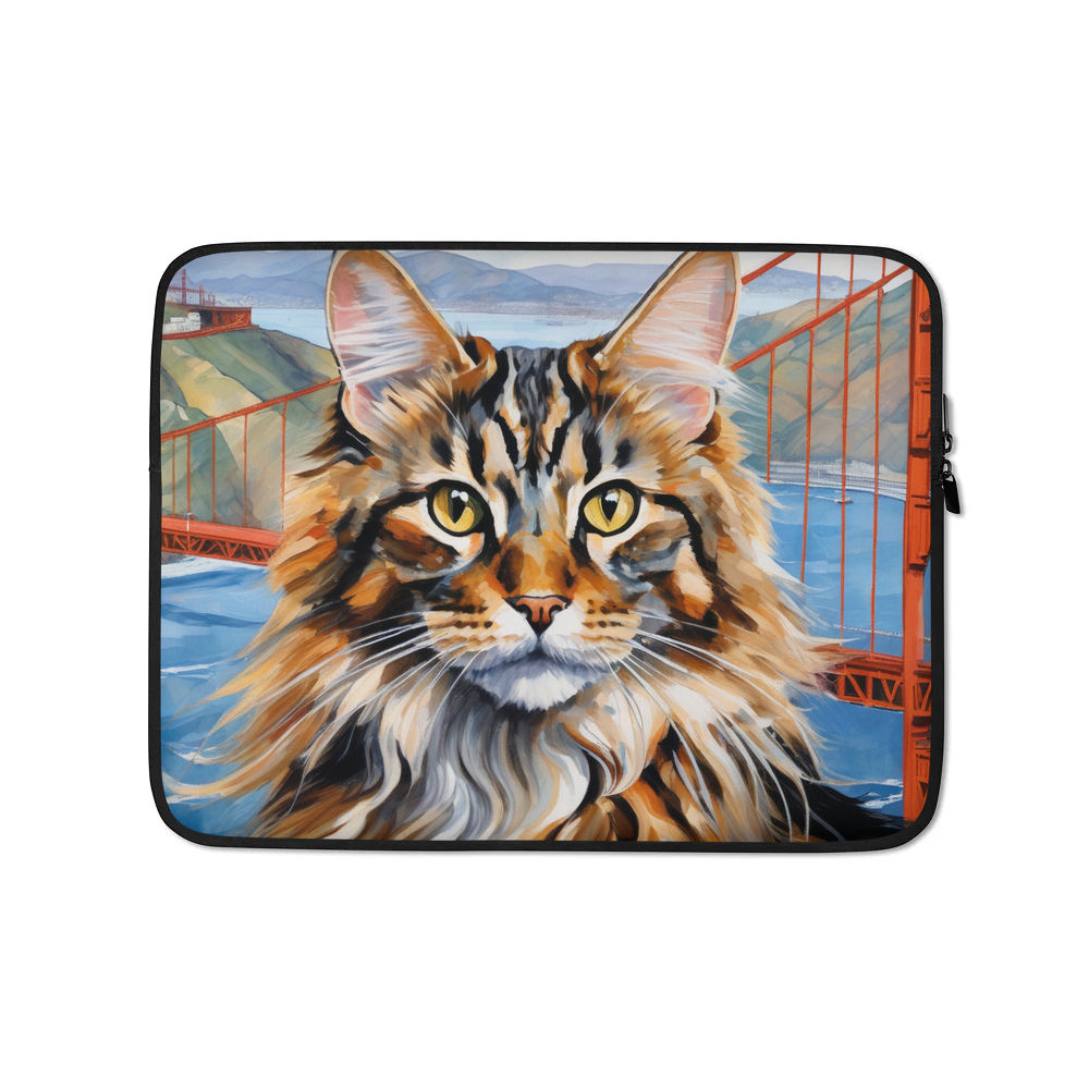PugMug Custom Tabby Maine Coon Cat Laptop Sleeve