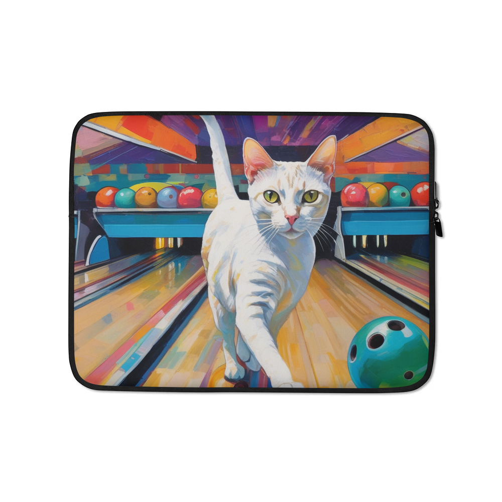 PugMug Custom White Abyssinian Cat Laptop Sleeve