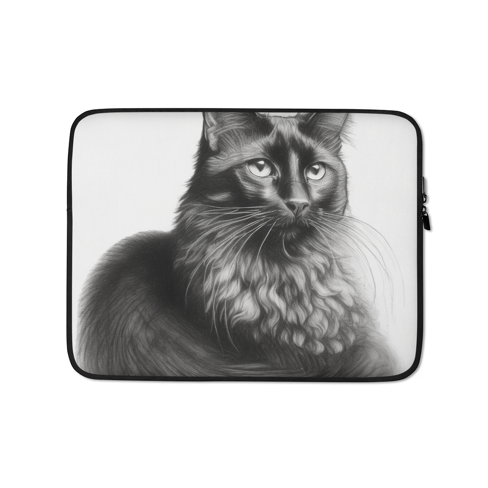 PugMug Custom Black Companion Cat Laptop Sleeve