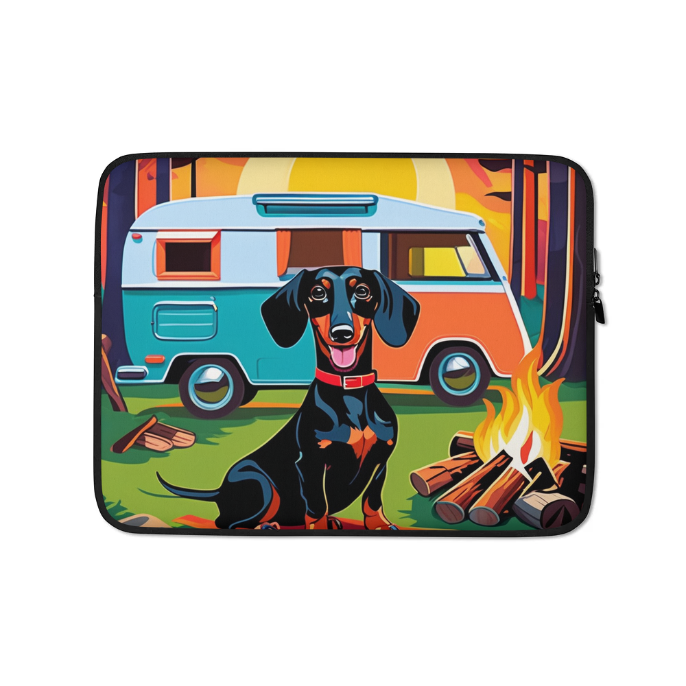 PugMug Custom Black Dachshund Laptop Sleeve