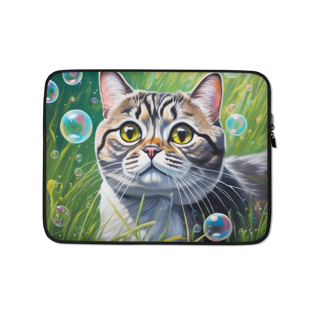 PugMug Custom Tabby Scottish Fold Cat Laptop Sleeve
