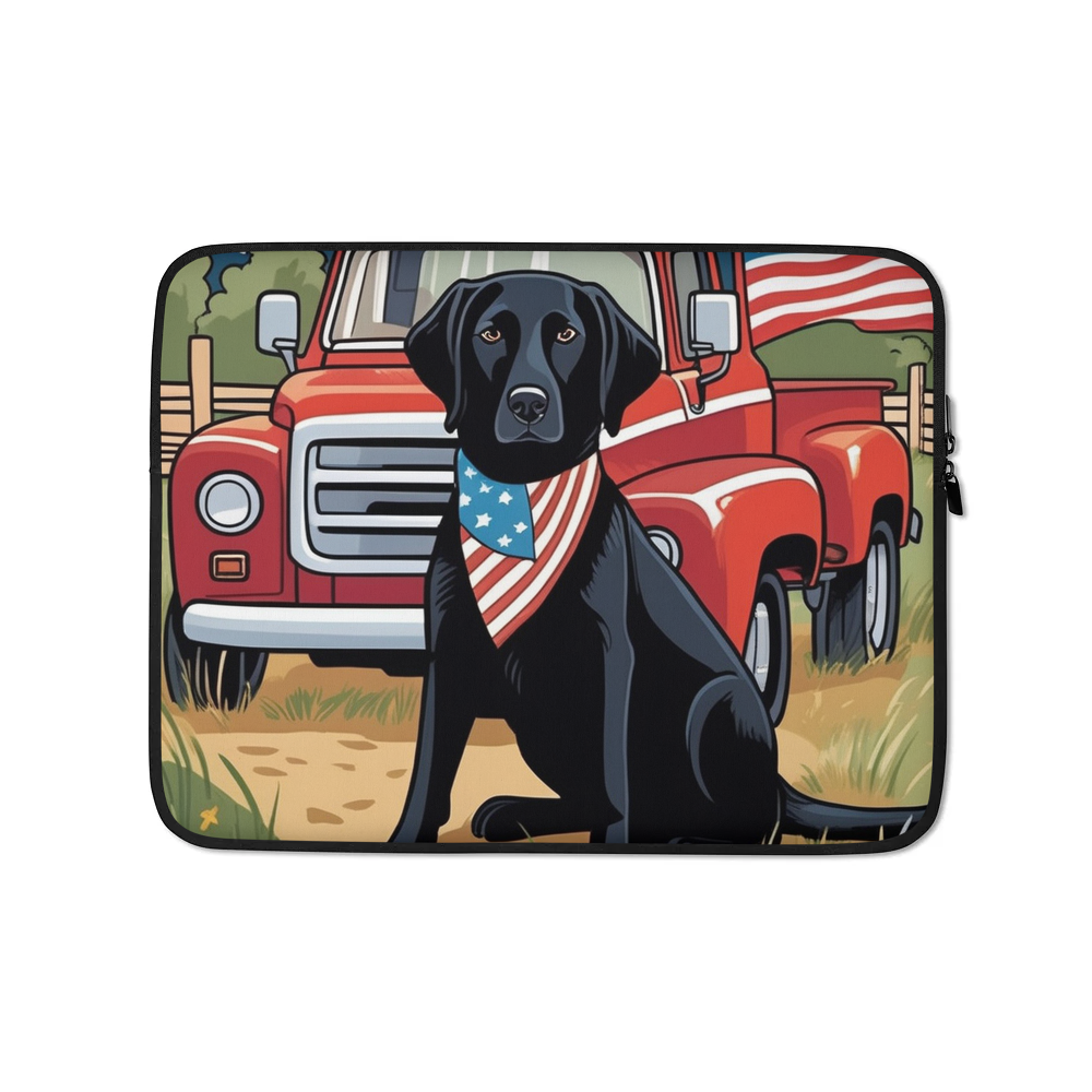 PugMug Custom Black Labrador Retriever Laptop Sleeve