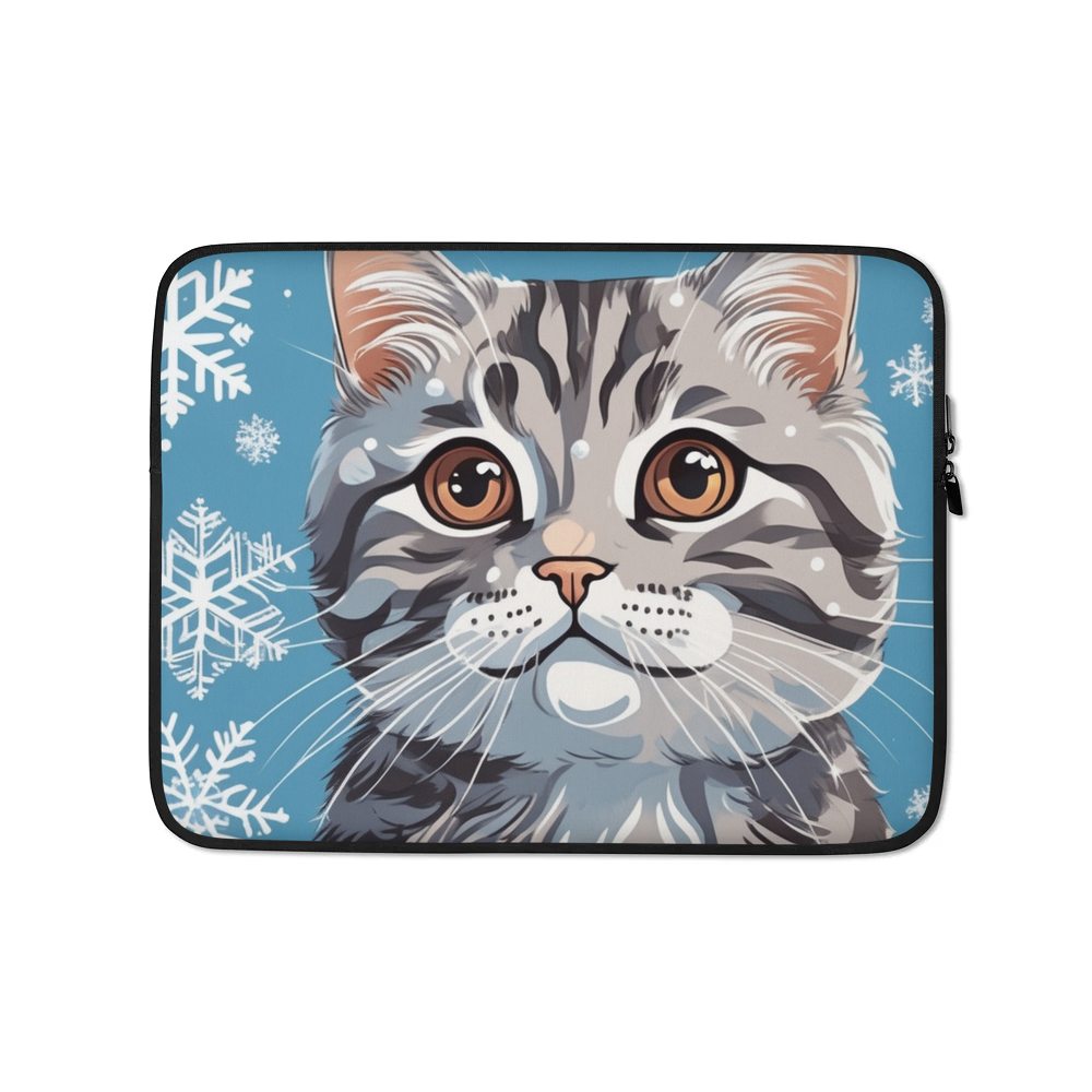PugMug Custom Tabby Scottish Fold Cat Laptop Sleeve