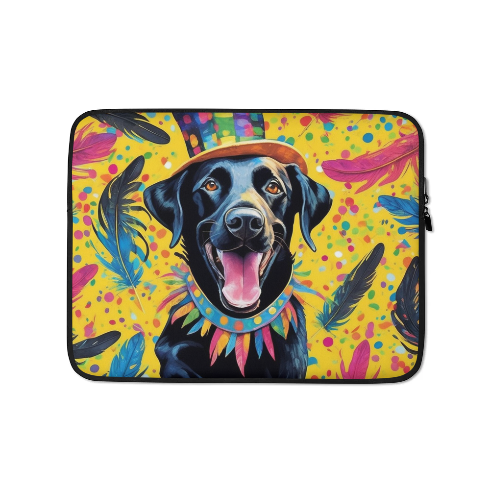 PugMug Custom Black Labrador Retriever Laptop Sleeve