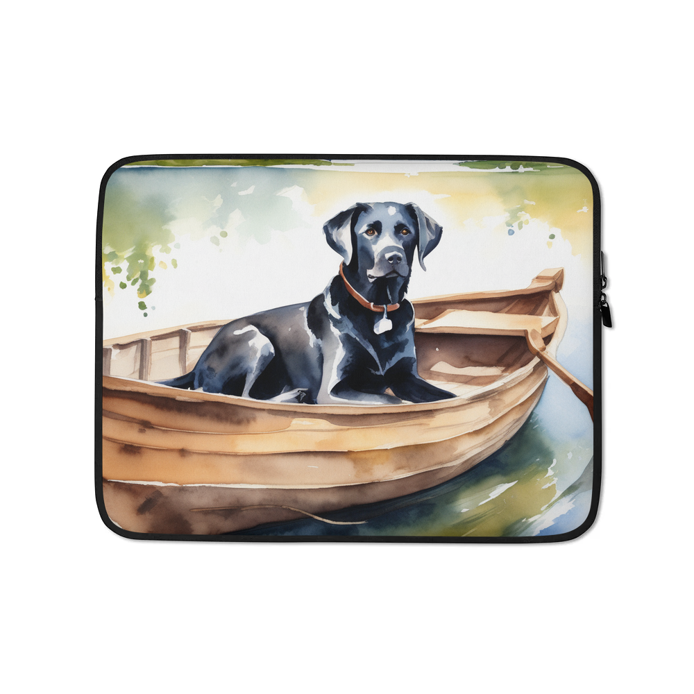 PugMug Custom Black Labrador Retriever Laptop Sleeve