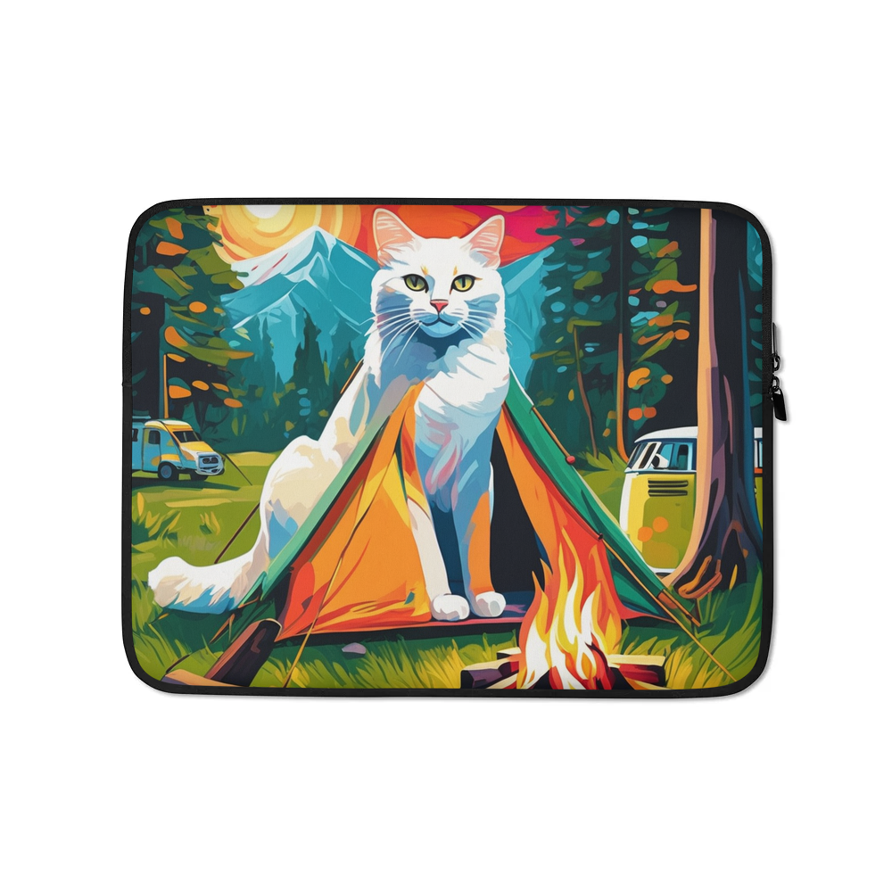 PugMug Custom White Companion Cat Laptop Sleeve