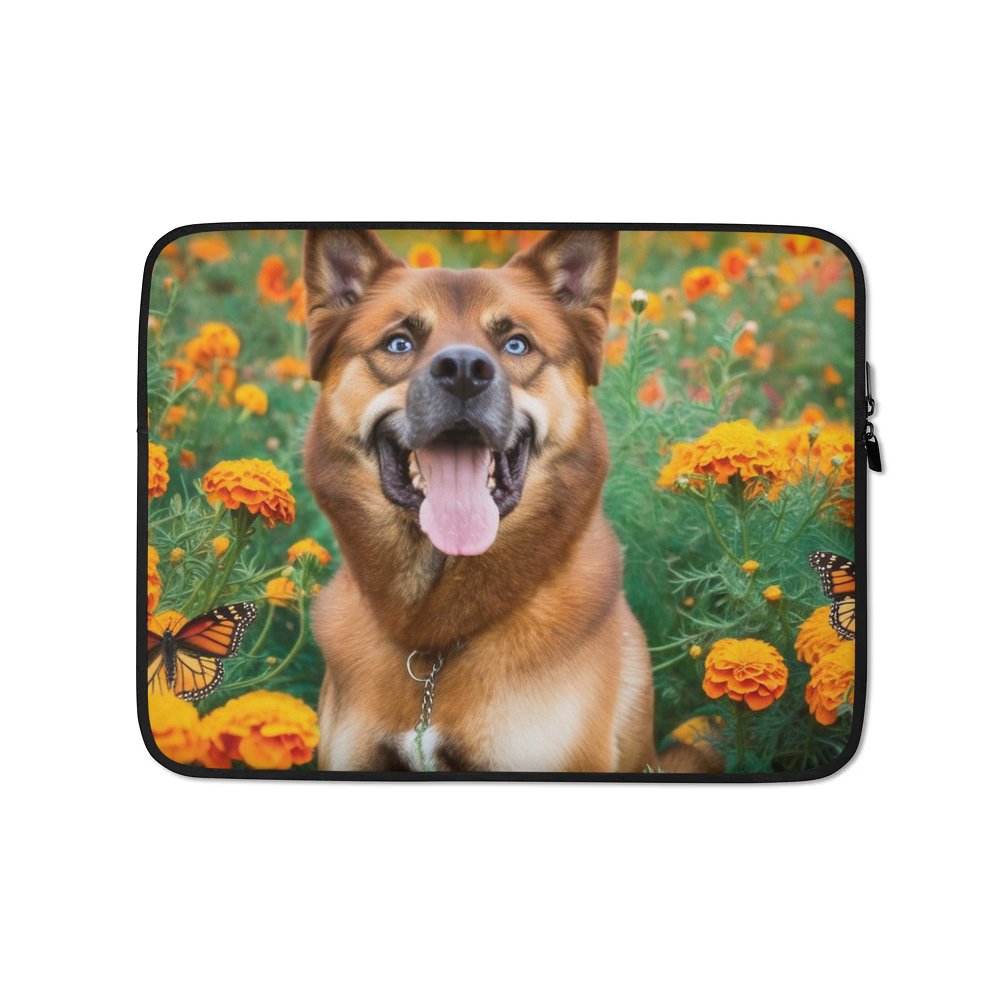 PugMug Custom Blue Laptop Sleeve