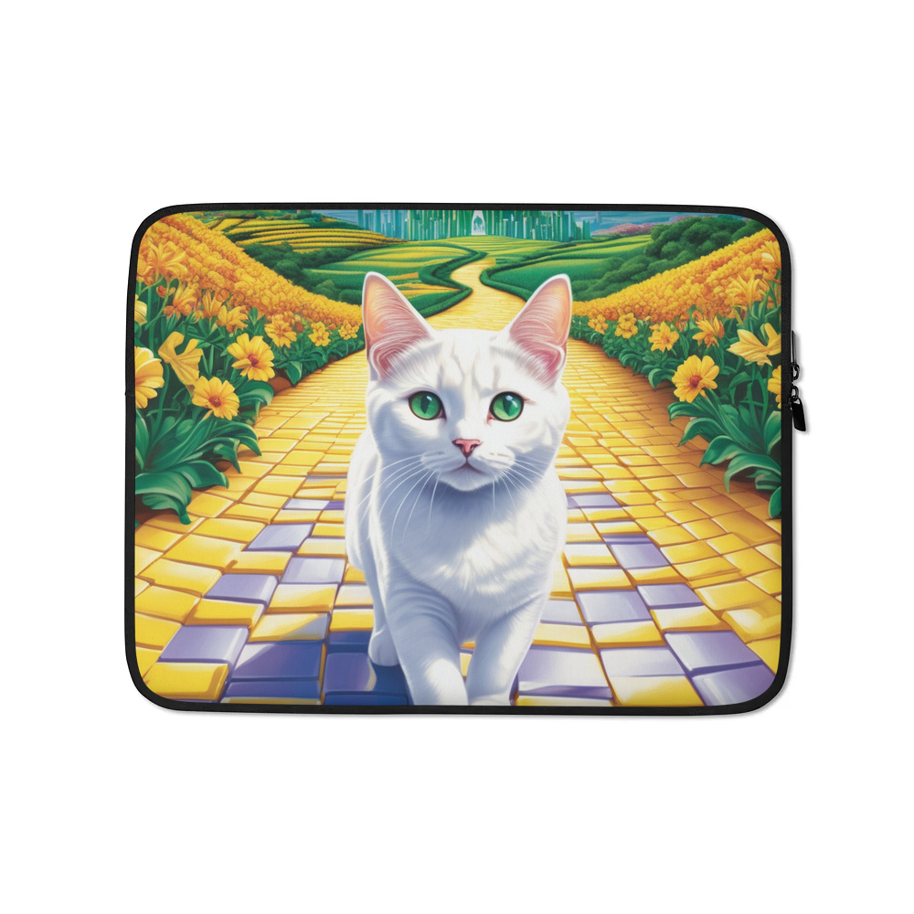 PugMug Custom White Companion Cat Laptop Sleeve