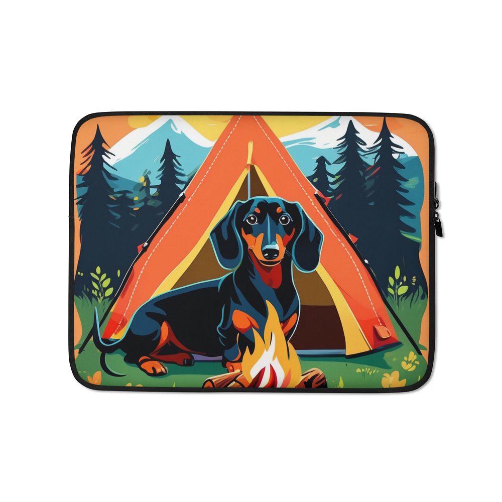 PugMug Custom Black Dachshund Laptop Sleeve