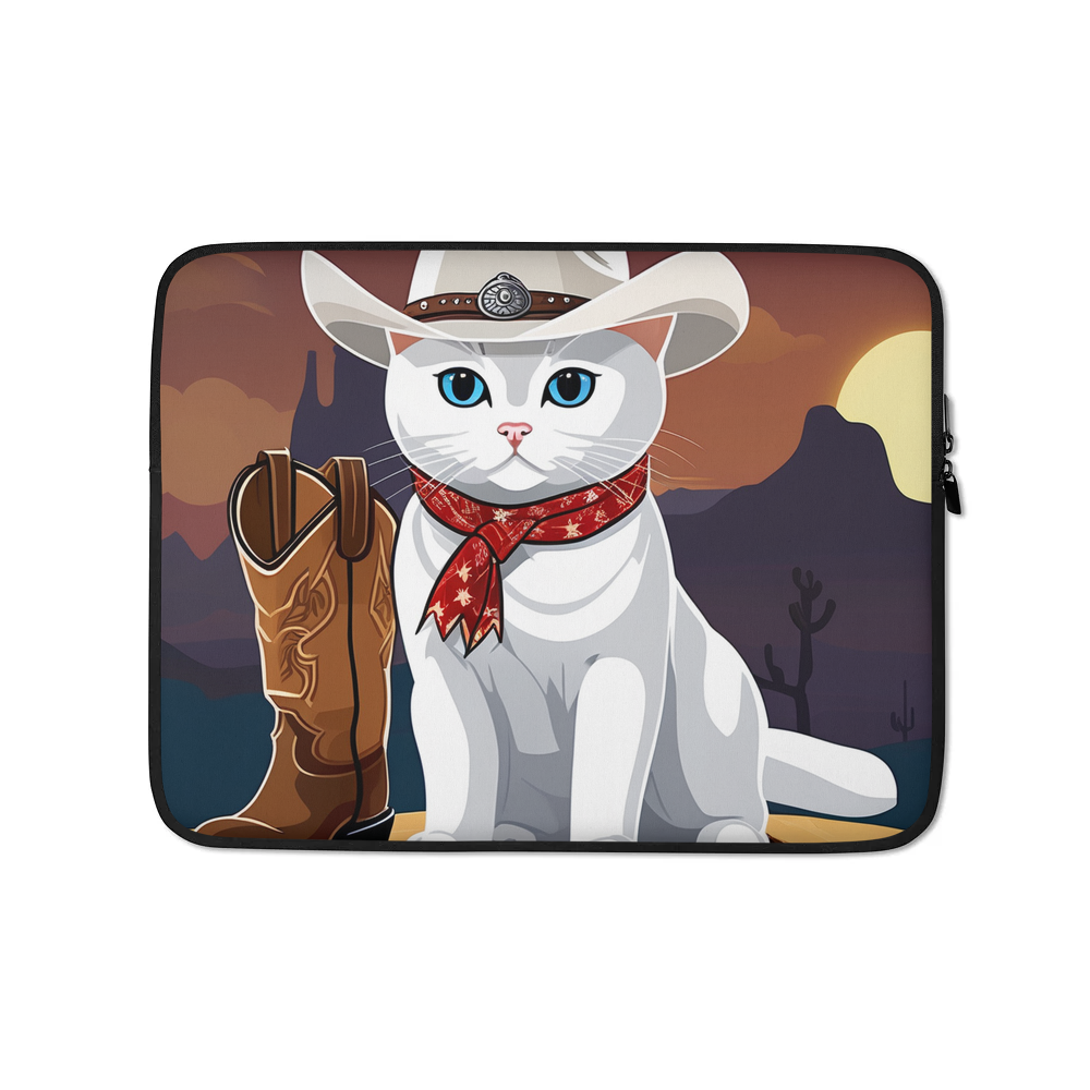 PugMug Custom White British Shorthair Cat Laptop Sleeve