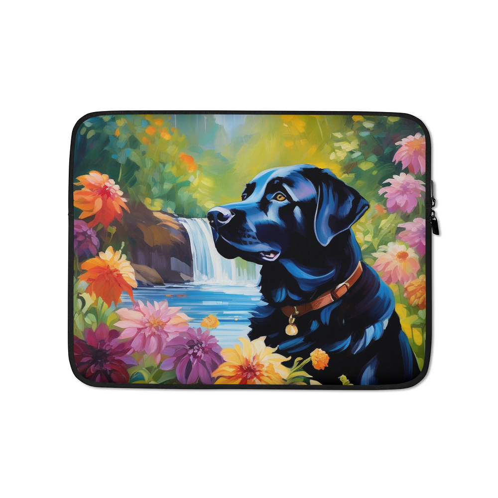 PugMug Custom Black Labrador Retriever Laptop Sleeve