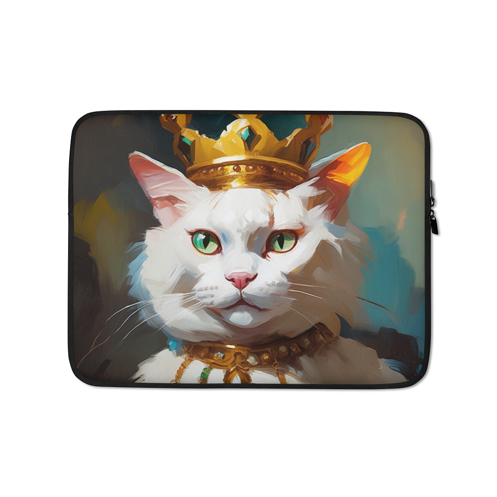 PugMug Custom White Exotic Cat Laptop Sleeve