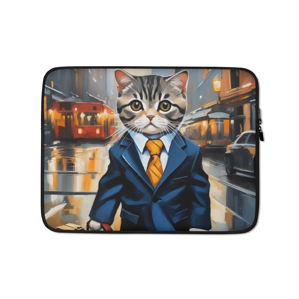 PugMug Custom Tabby Scottish Fold Cat Laptop Sleeve