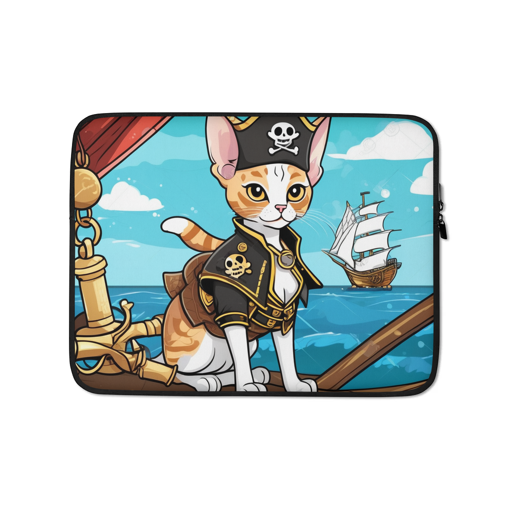 PugMug Custom Tabby Devon Rex Cat Laptop Sleeve