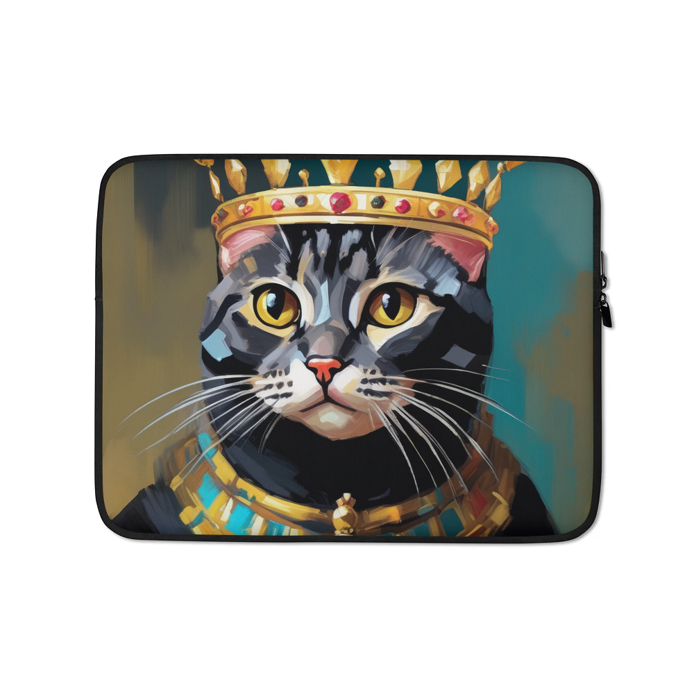 PugMug Custom Black American Shorthair Cat Laptop Sleeve