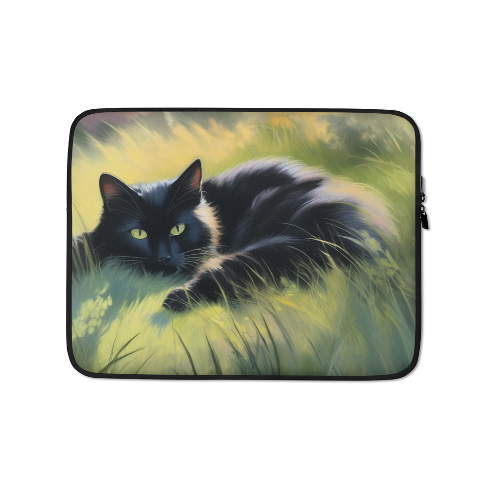 PugMug Custom Black Companion Cat Laptop Sleeve