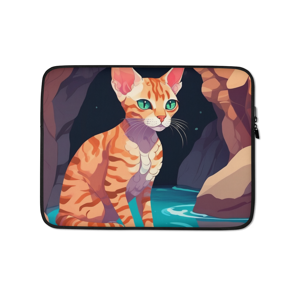 PugMug Custom Tabby Devon Rex Cat Laptop Sleeve