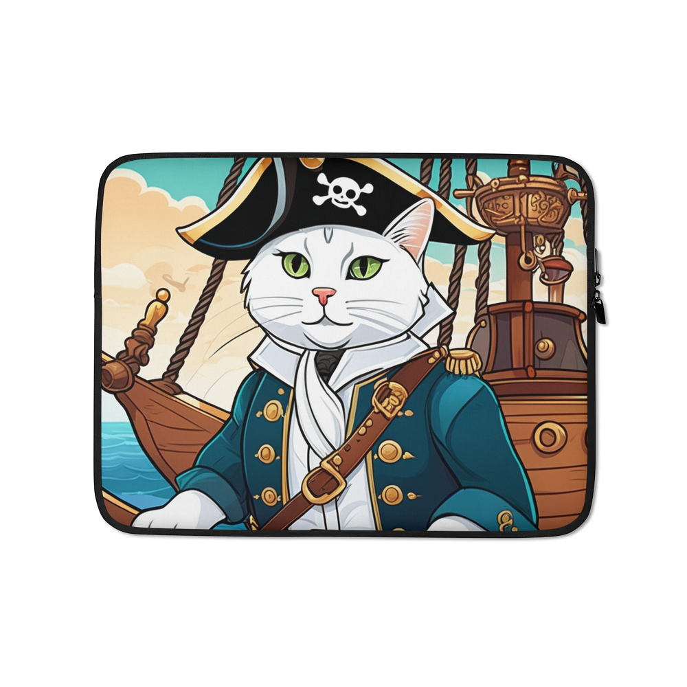 PugMug Custom White Companion Cat Laptop Sleeve