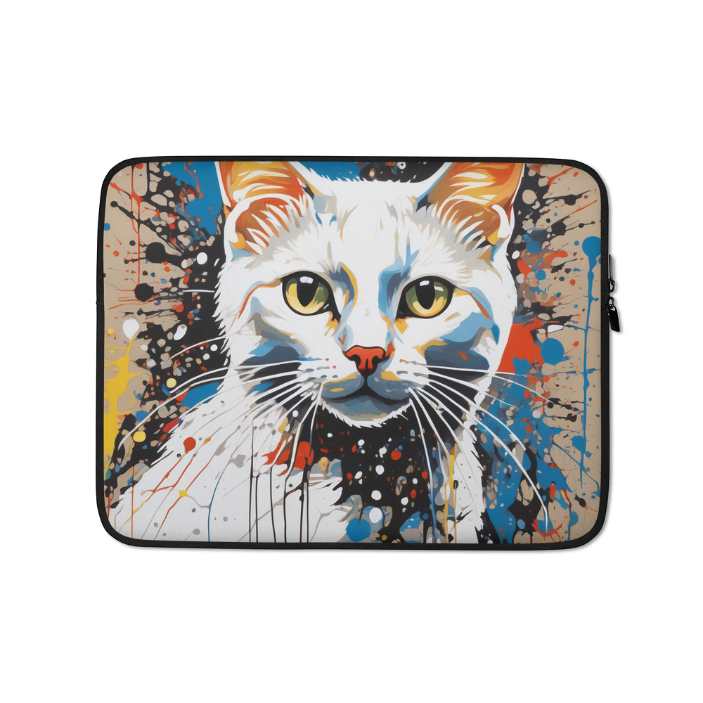 PugMug Custom White Exotic Cat Laptop Sleeve