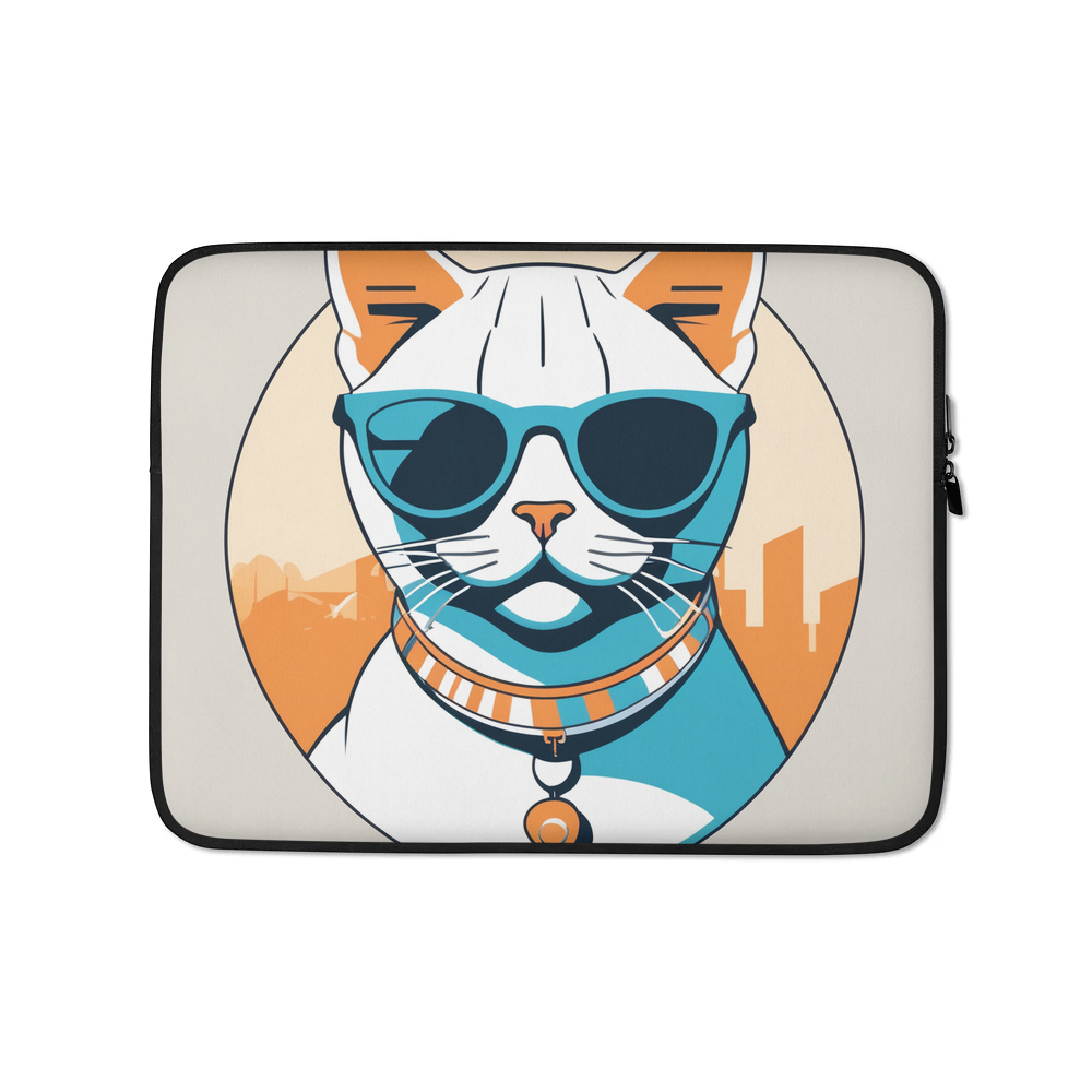 PugMug Custom White American Shorthair Cat Laptop Sleeve
