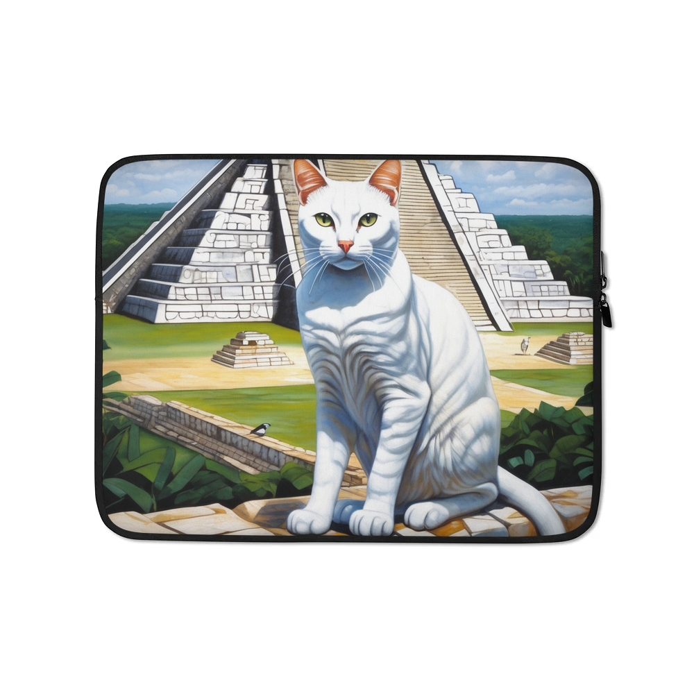 PugMug Custom White Companion Cat Laptop Sleeve