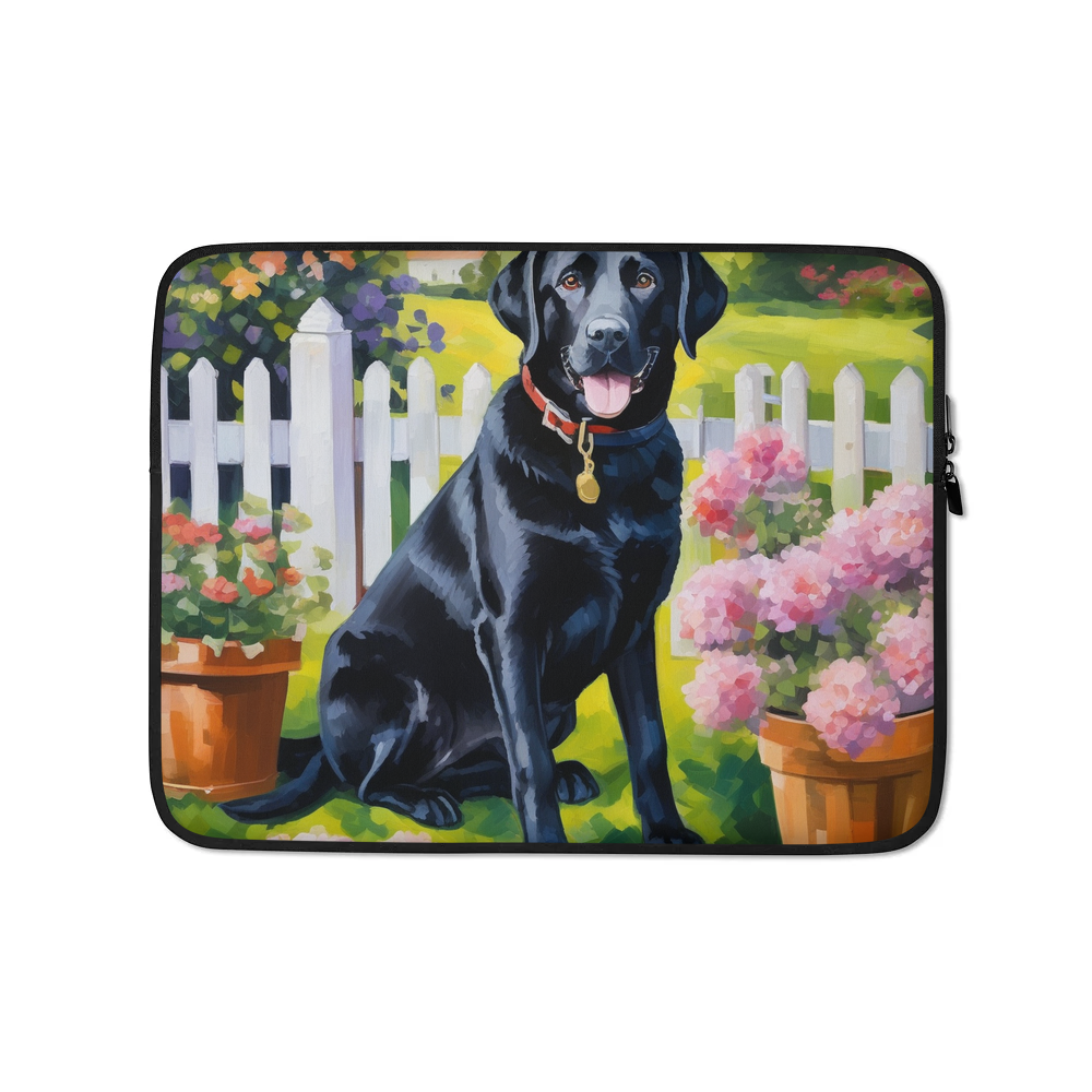 PugMug Custom Black Labrador Retriever Laptop Sleeve