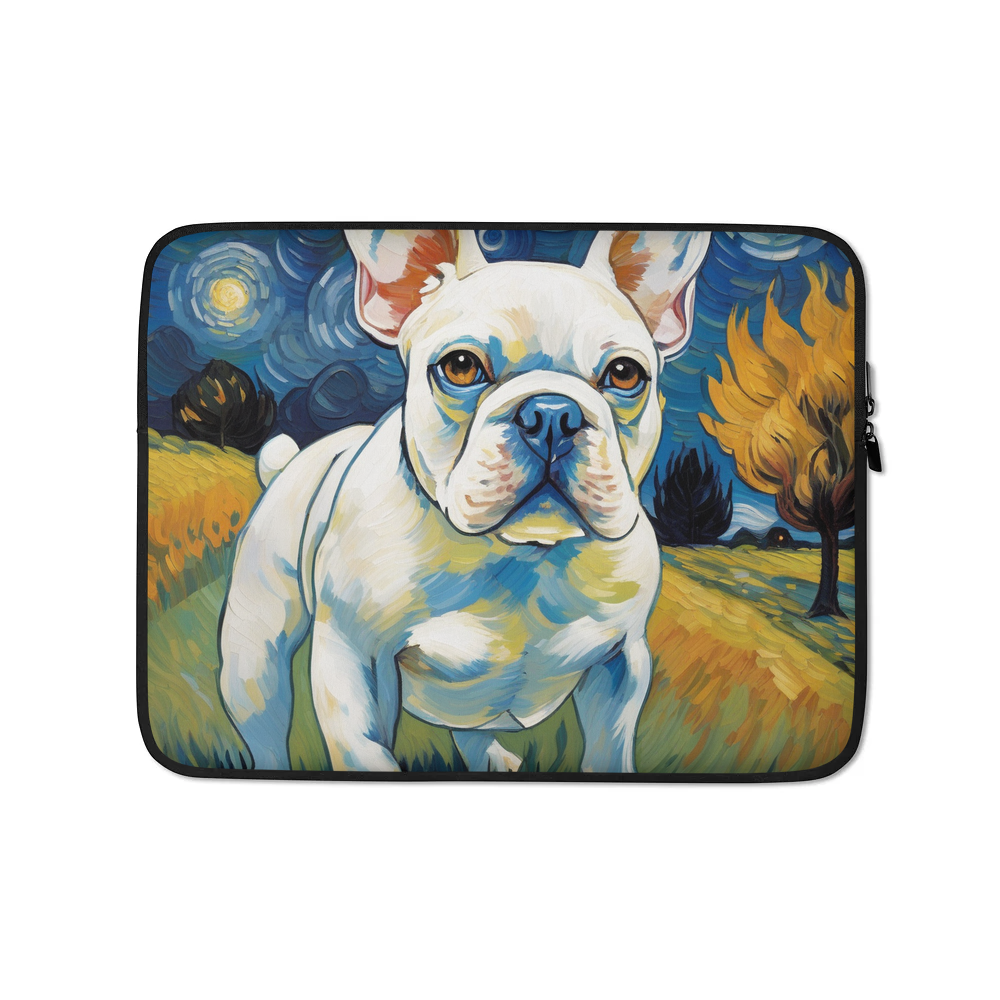 PugMug Custom White French Bulldog Laptop Sleeve