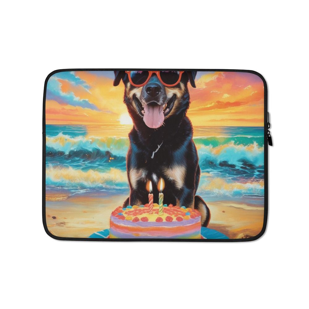 PugMug Custom Blue Laptop Sleeve