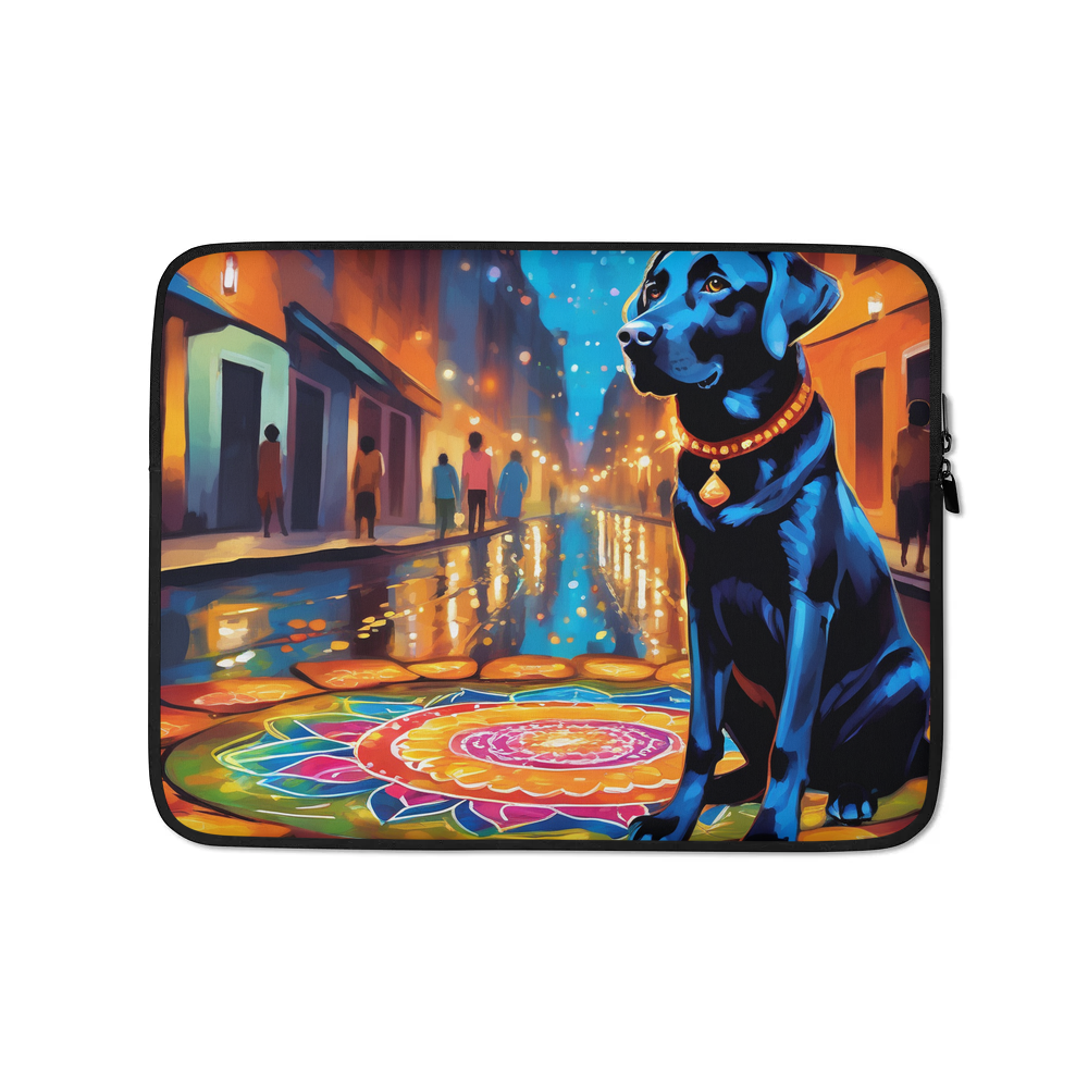 PugMug Custom Black Labrador Retriever Laptop Sleeve