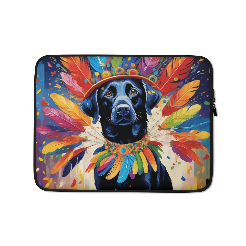PugMug Custom Black Labrador Retriever Laptop Sleeve