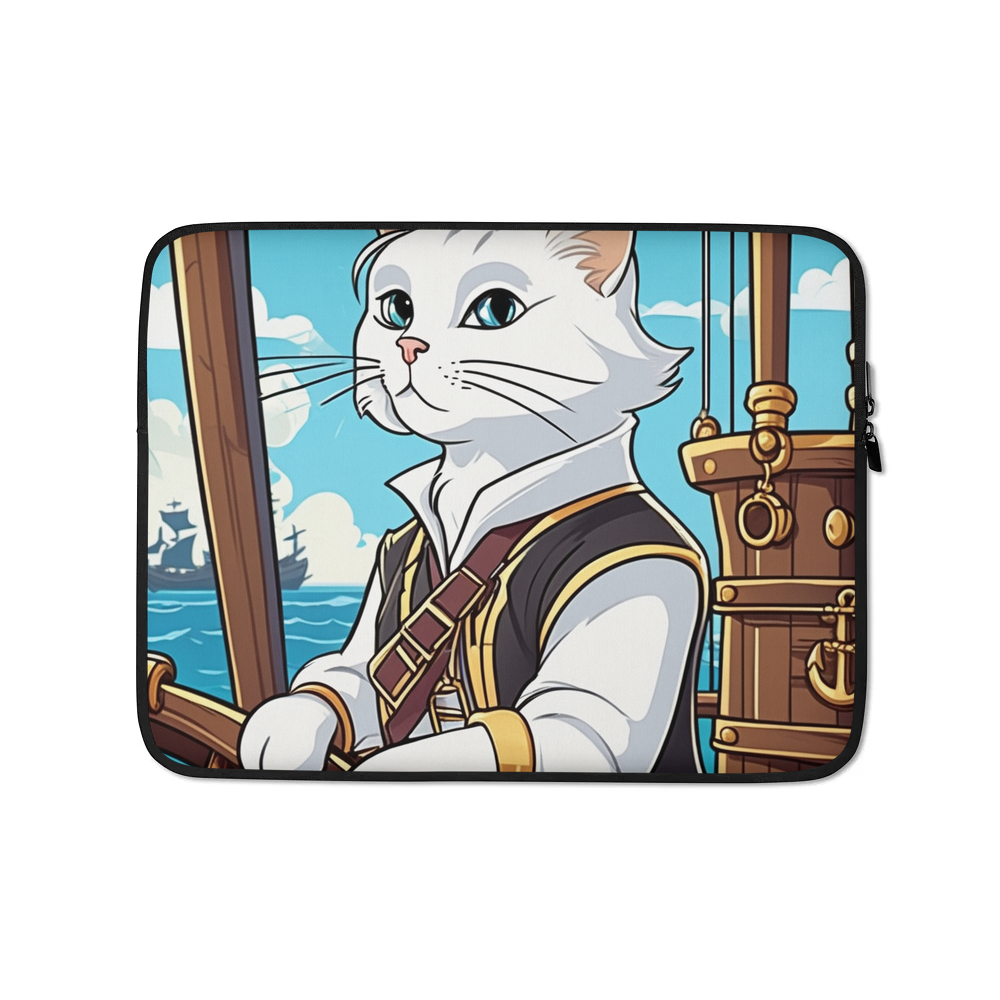 PugMug Custom White Companion Cat Laptop Sleeve