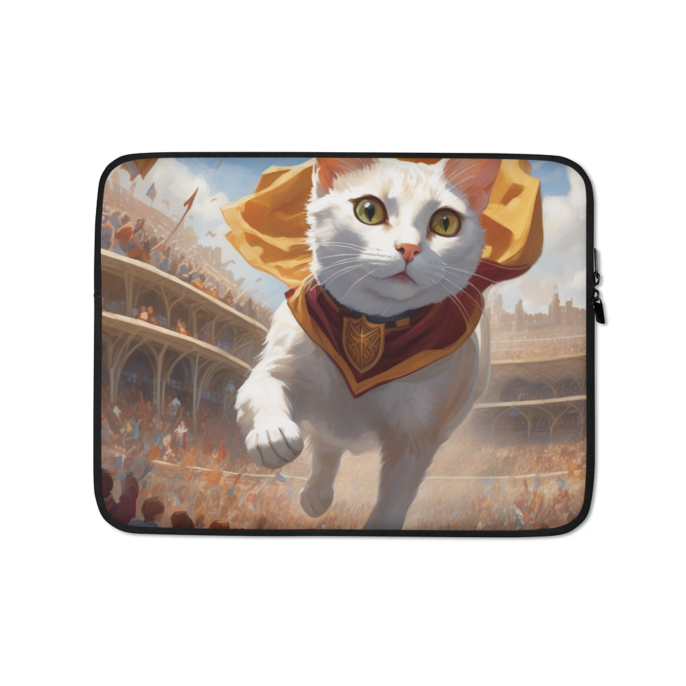 PugMug Custom White Abyssinian Cat Laptop Sleeve
