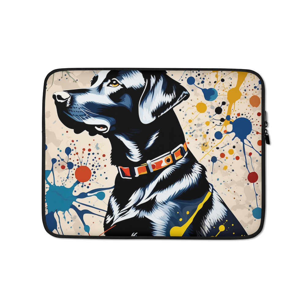 PugMug Custom Black Labrador Retriever Laptop Sleeve