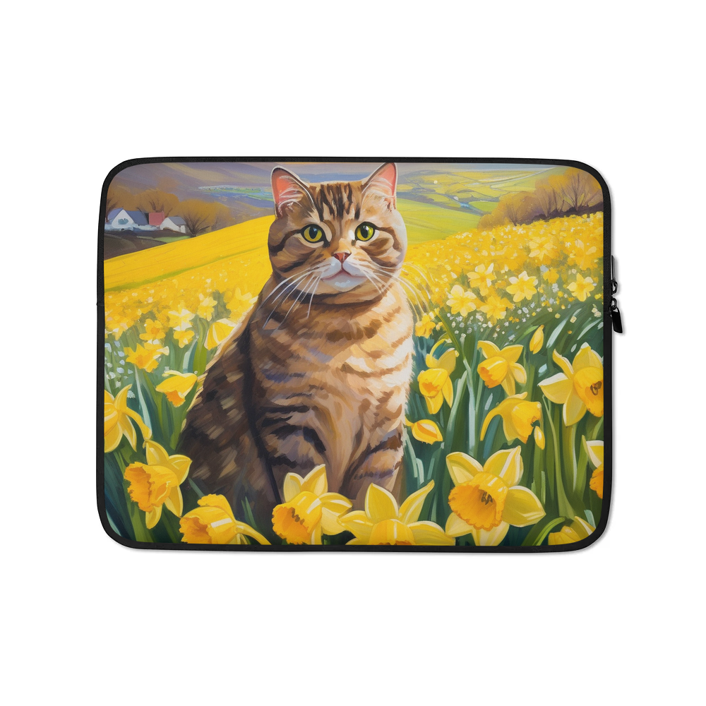 PugMug Custom Tabby Scottish Fold Cat Laptop Sleeve