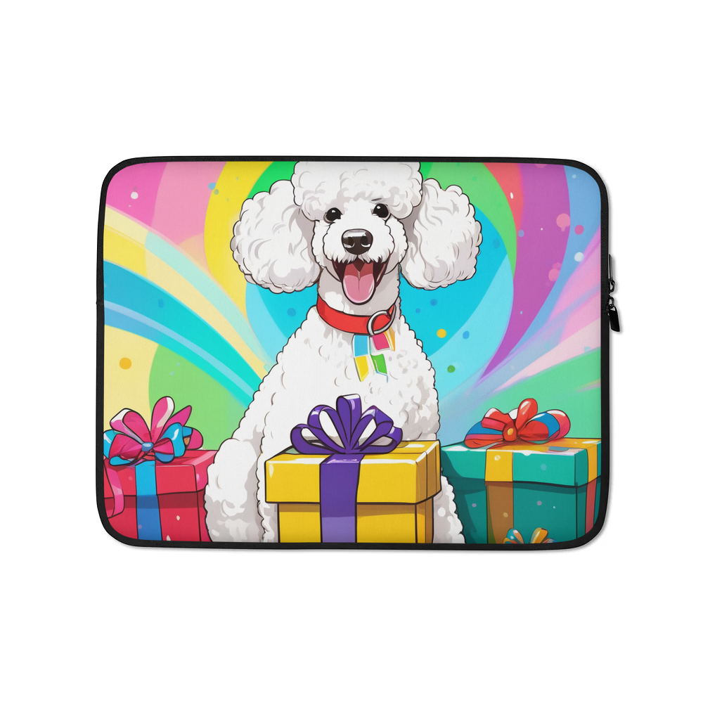 PugMug Custom White Poodle Laptop Sleeve