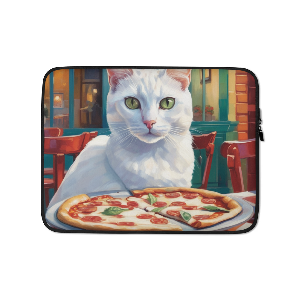 PugMug Custom White Companion Cat Laptop Sleeve