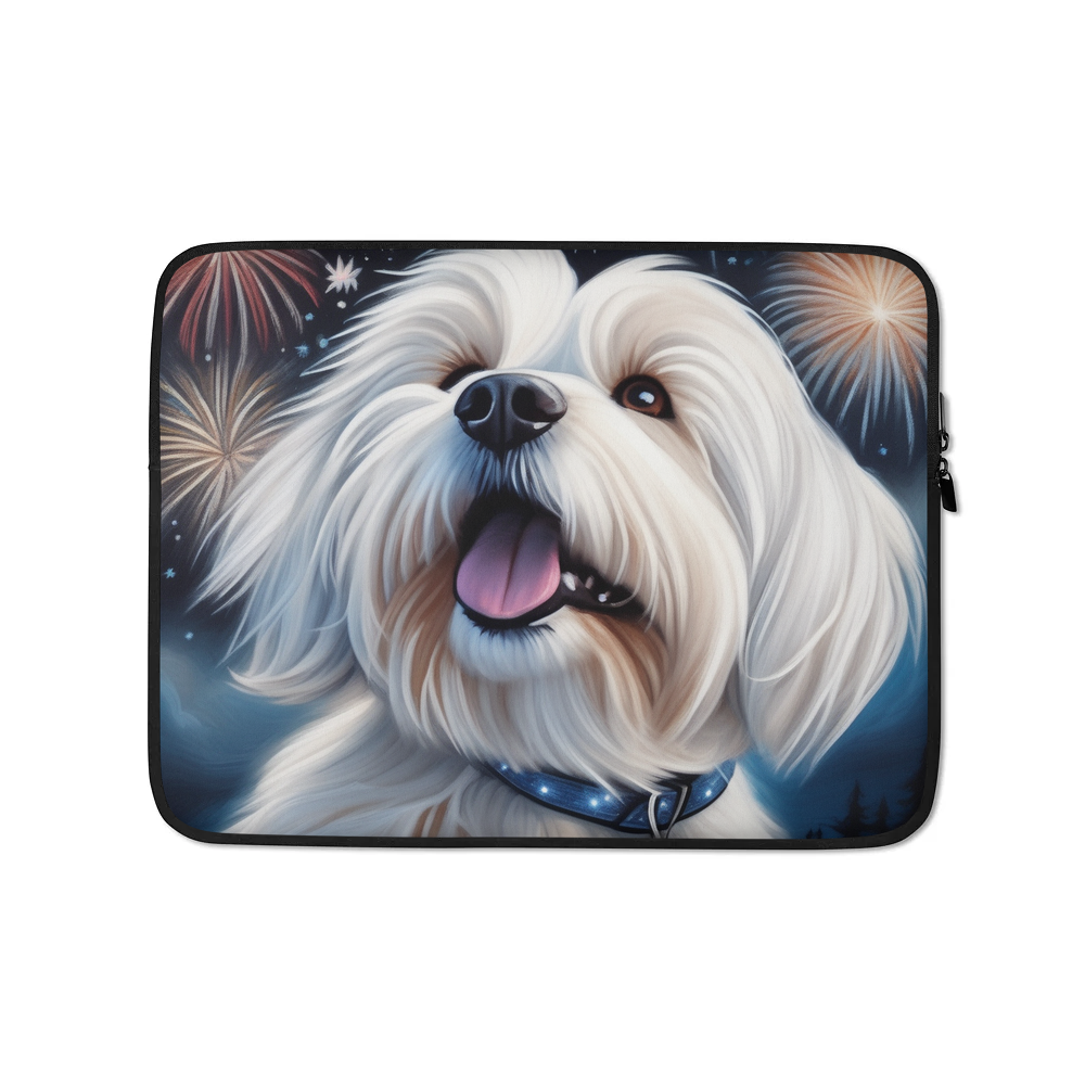 PugMug Custom White Havanese Dog Laptop Sleeve