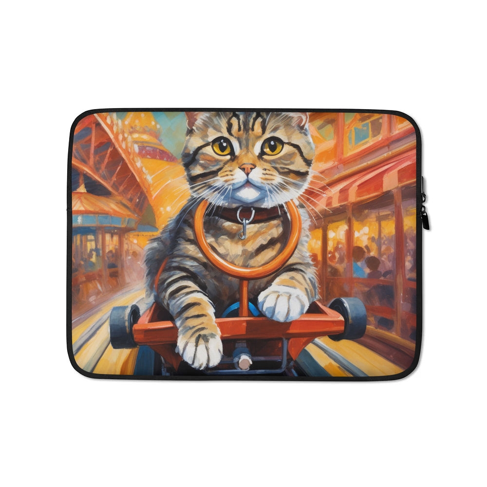 PugMug Custom Tabby Scottish Fold Cat Laptop Sleeve