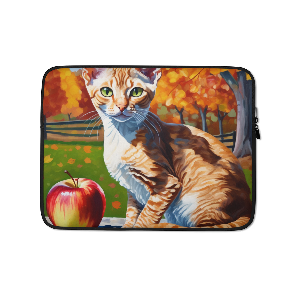 PugMug Custom Tabby Devon Rex Cat Laptop Sleeve