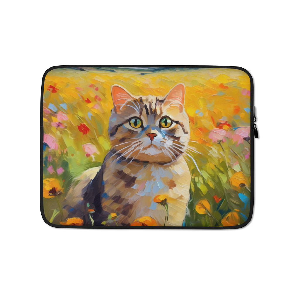 PugMug Custom Tabby Scottish Fold Cat Laptop Sleeve