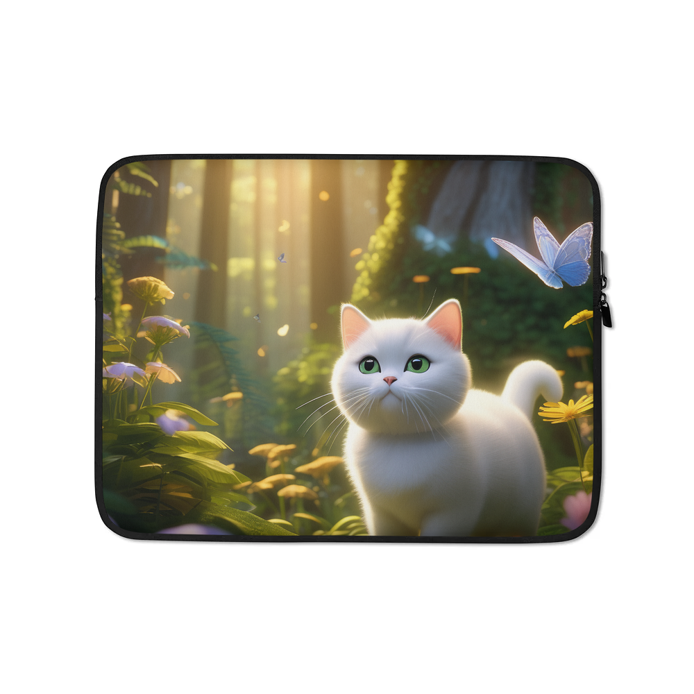 PugMug Custom White British Shorthair Cat Laptop Sleeve
